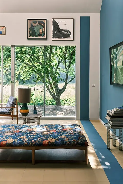 Ambiance peinte en Berrington Blue de Farrow & Ball