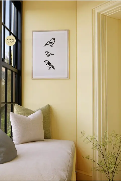 Ambiance peinte en Hound Lemon de Farrow & Ball