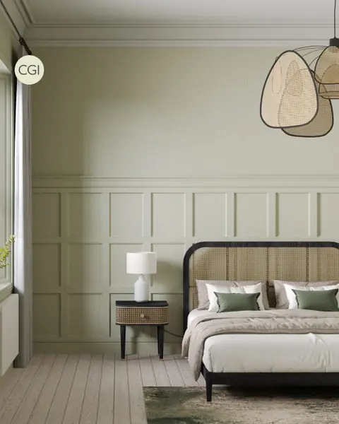 Ambiance peinte en Tunsgate Green de Farrow & Ball