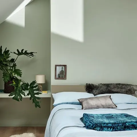 Ambiance peinte en Mizzle de Farrow & Ball