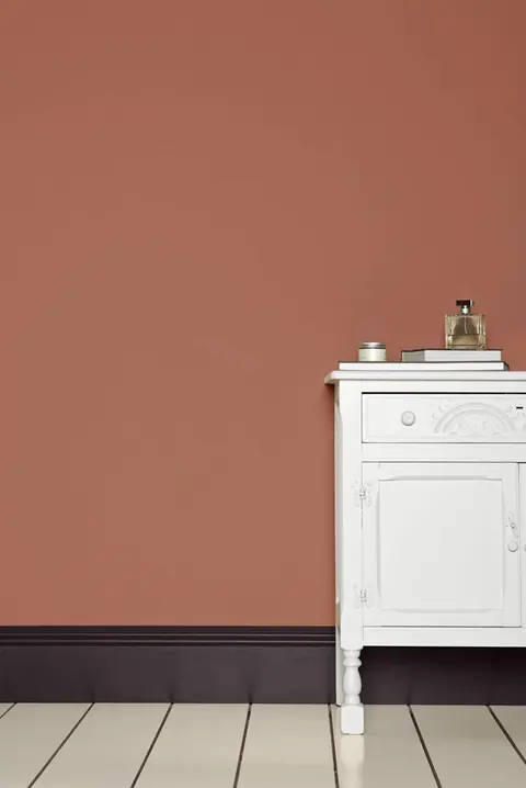 Ambiance peinte en Porphyry Pink de Farrow & Ball
