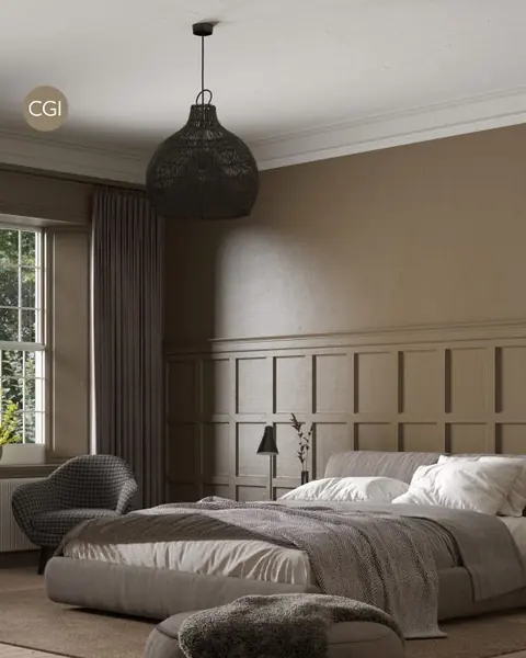 Ambiance peinte en Dauphin de Farrow & Ball