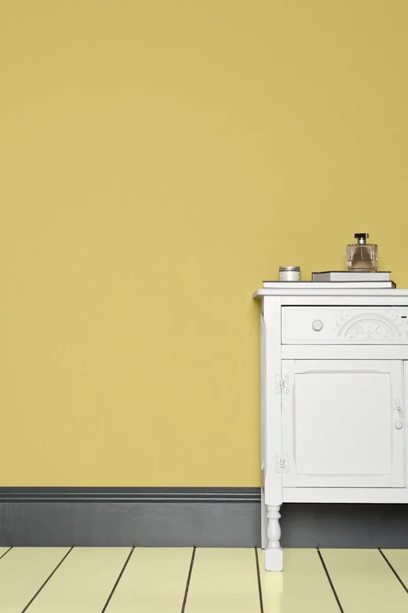Ambiance peinte en Gervase Yellow de Farrow & Ball