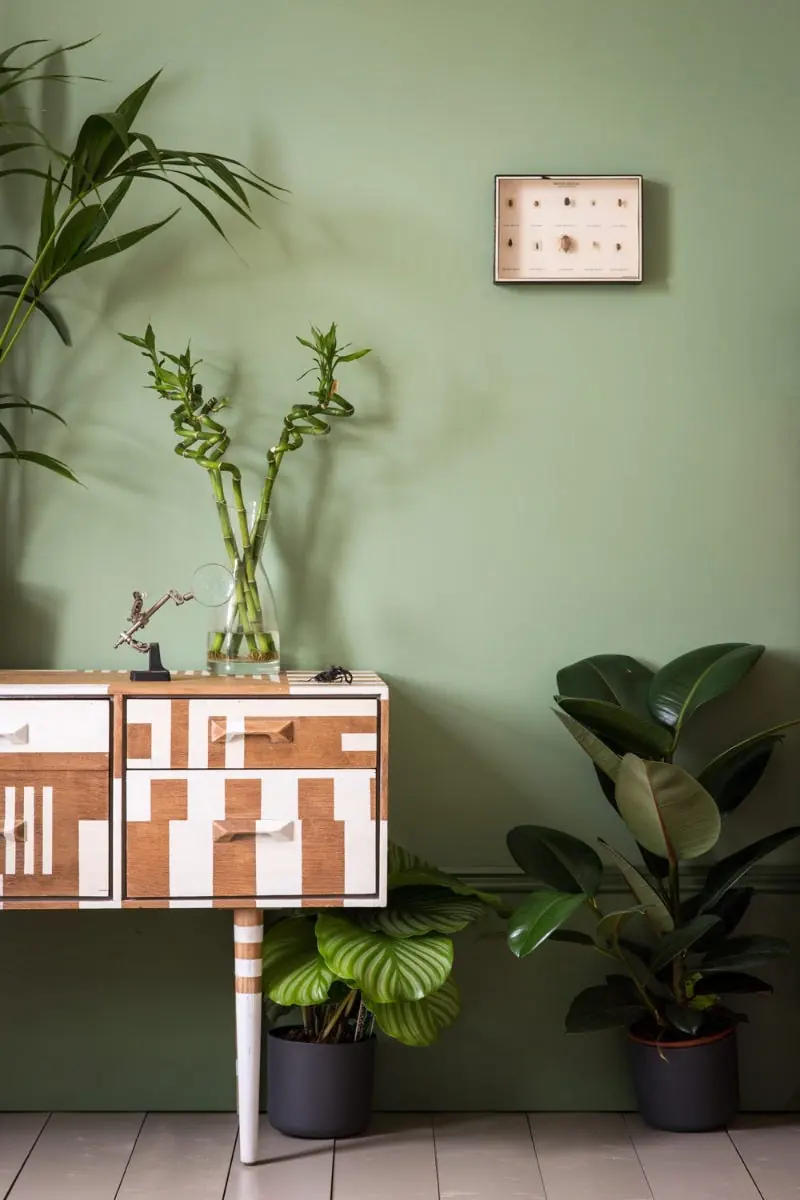 Ambiance peinte en Breakfast Room Green de Farrow & Ball