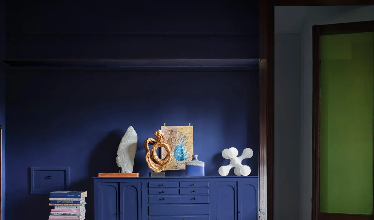 Ambiance peinte en Blue Maize de Farrow & Ball