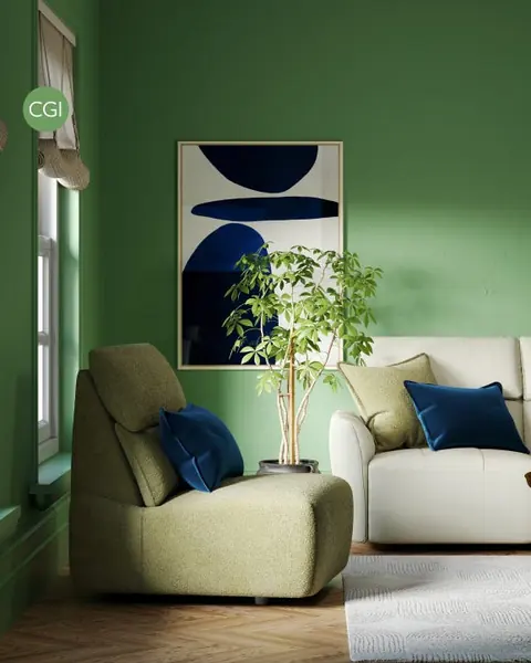 Ambiance peinte en Raw Tomatillo de Farrow & Ball