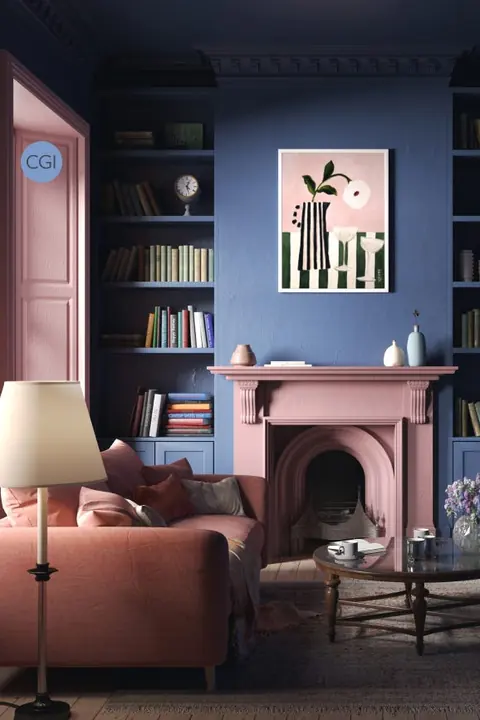 Ambiance peinte en Bothy Blue de Farrow & Ball