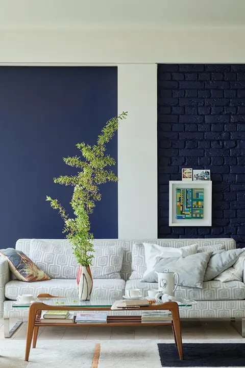 Ambiance peinte en Titmouse Blue de Farrow & Ball
