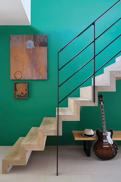 Ambiance peinte en Verdigris Green de Farrow & Ball