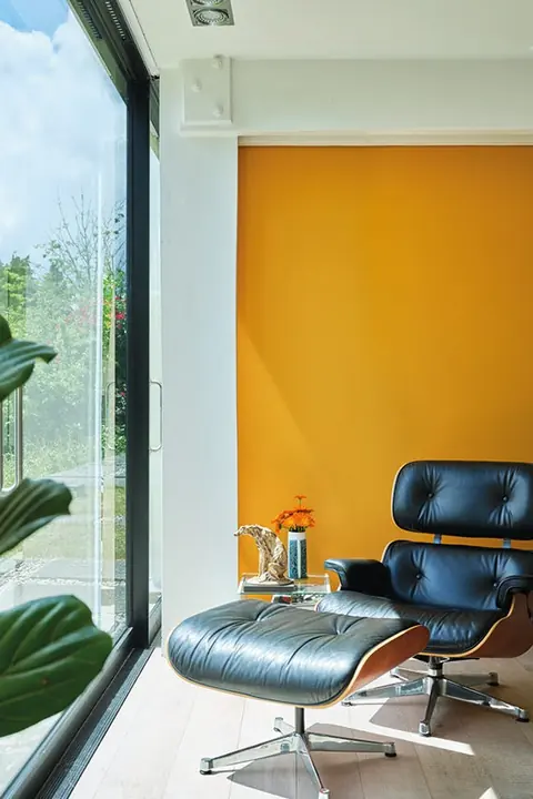 Ambiance peinte en Dutch Orange de Farrow & Ball